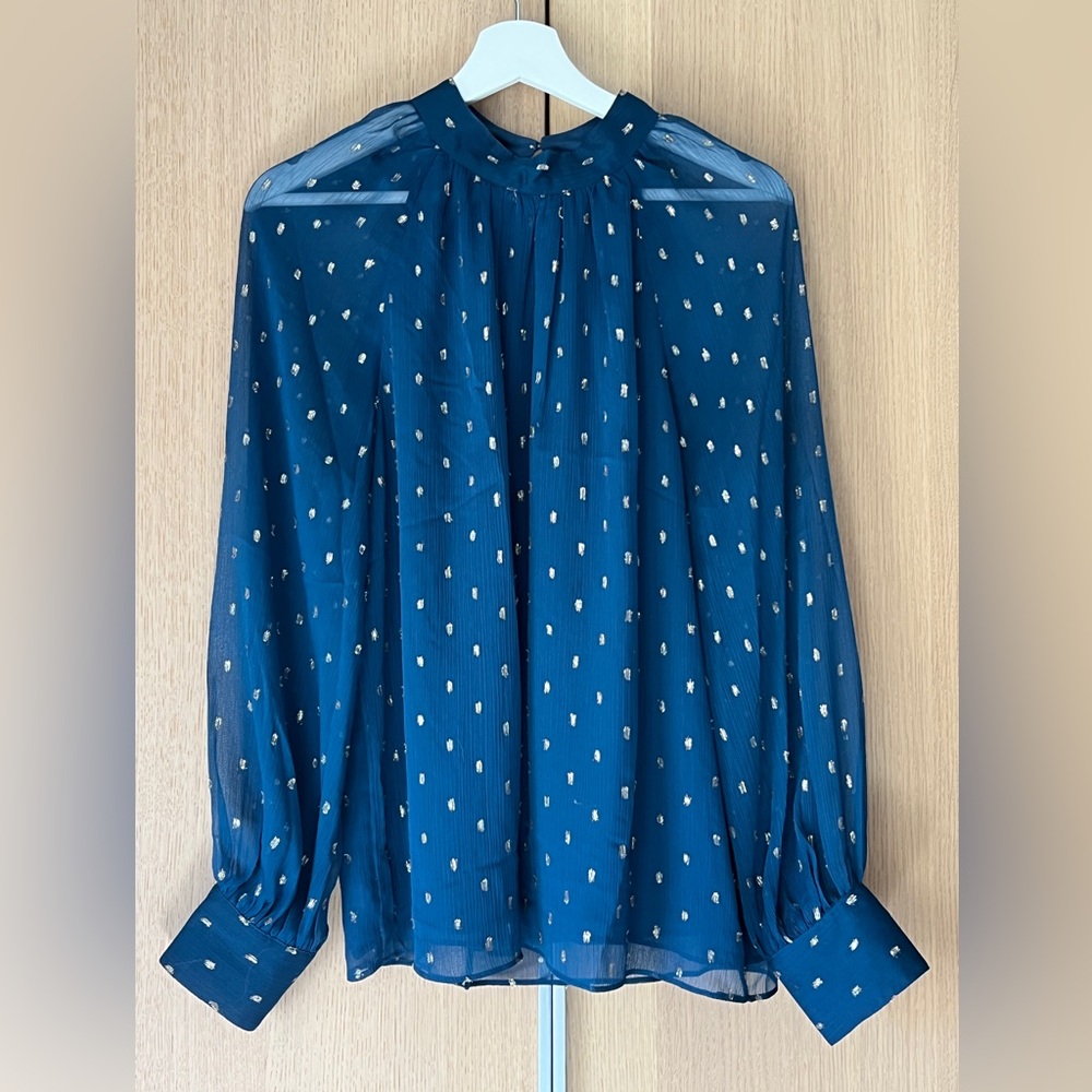 Ann Taylor metallic fleck blouse, size M